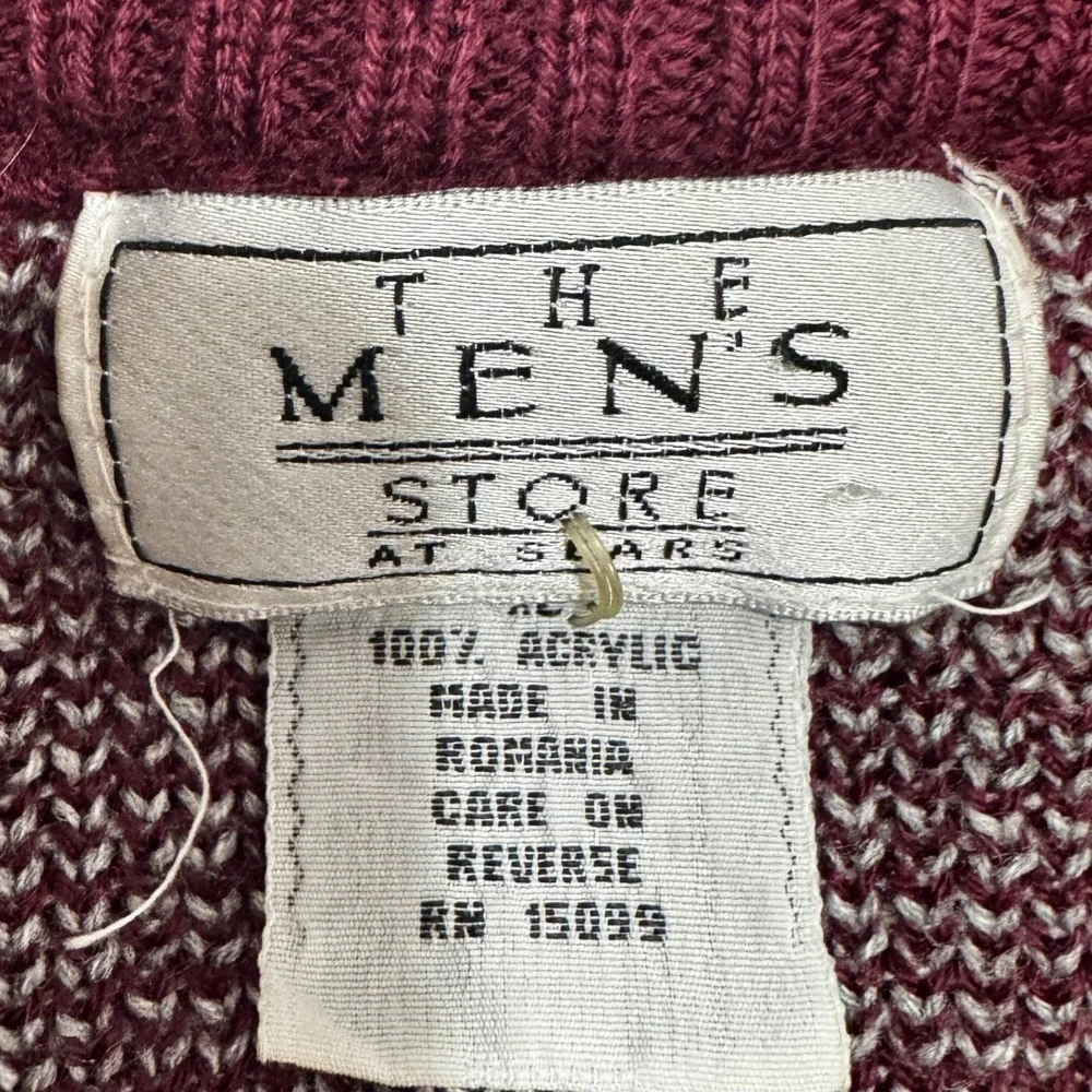 Vtg The‎ Mens Store Sears XL Snowflake Fair Isle Knit Sweater Pullover Holiday
